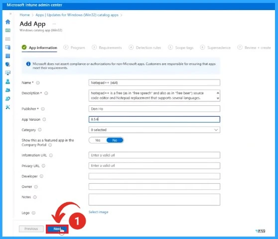 Update 3rd Party Apps using Intune Windows Catalog App - Fig.2