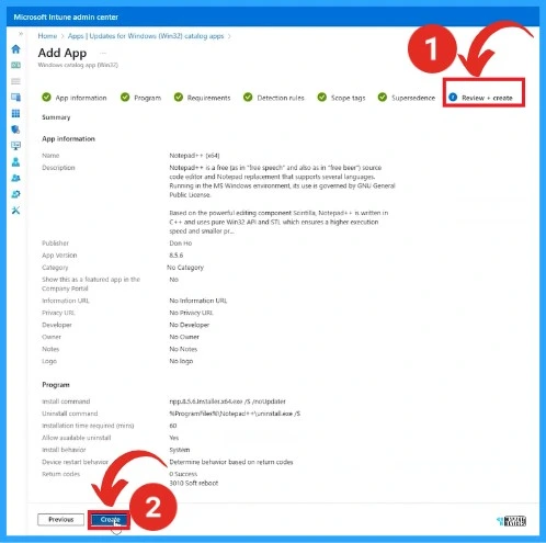 How to Update 3rd Party Apps Using Intune Win32 Catalog App - Fig.8 - Creds to Danny Guillory and Joe Lurie Microsoft