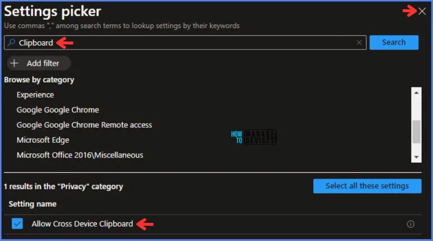 Intune Configuration Profile Allow Clipboard Synchronization Across Devices 6 Allow Clipboard Synchronization Across Devices Policy Using Intune Fig.6