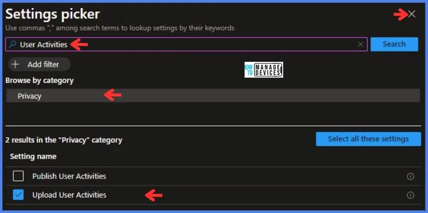 Allow Upload of User Activities Policy Using Intune Fig.6