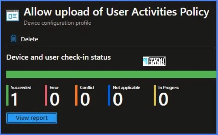 Allow Upload of User Activities Policy Using Intune Fig.10