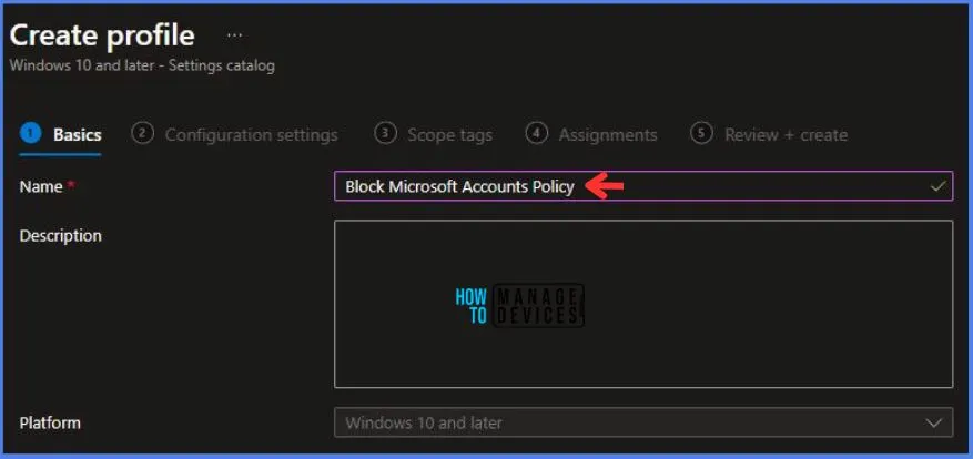 Block Microsoft Accounts Policy Utilizing Intune Fig.3