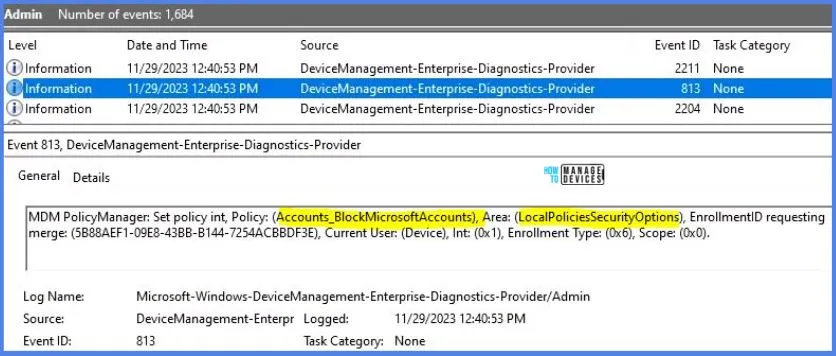 Block Microsoft Accounts Policy Utilizing Intune Fig.10