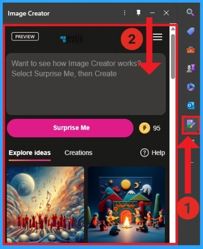 Create AI Images from Microsoft Edge - Fig.1