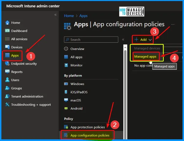 Create Intune App Configuration Policies for MAM for Windows - Fig.1