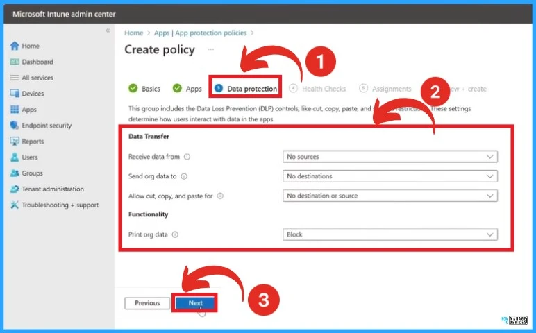 How to Create App Protection Policies for Windows MAM Devices - Fig.4 - Creds to Danniel Emerson Microsoft