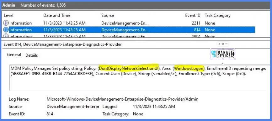 HTMD Newsletter 113 Summary from 30th October to 3rd November 2023 24 Do Not Display Network Selection UI Policy using Intune HTMD Newsletter 113 Fig. 21