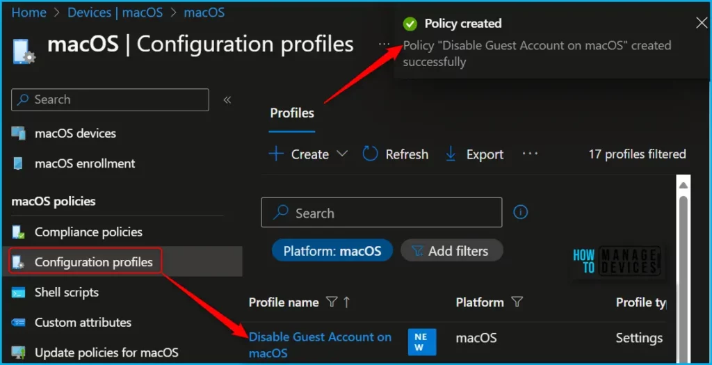 Disable Guest Account on macOS using Intune Fig.6