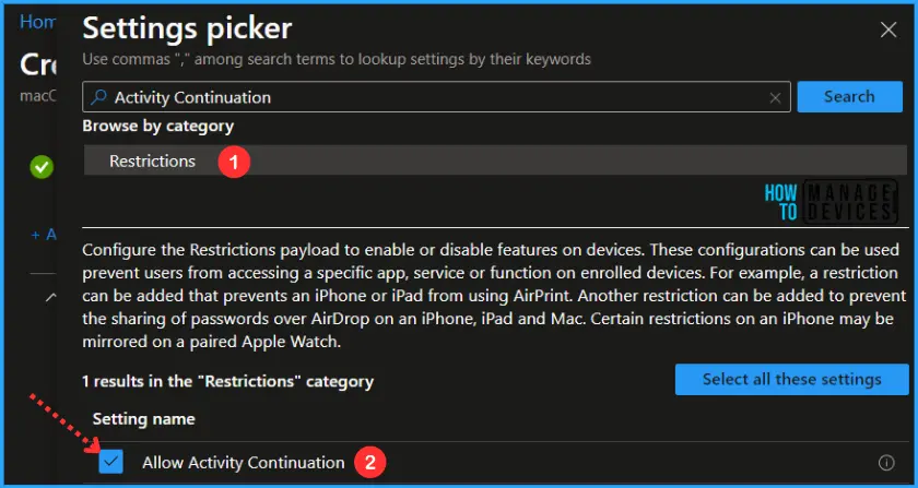 Disable Handoff on macOS to Prevent File Sharing using Intune Fig.4