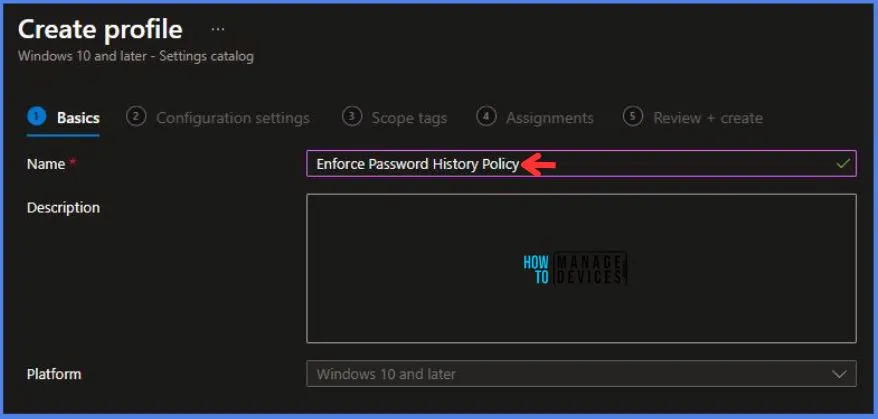 Enforce Password History Policy Using Intune Fig.4