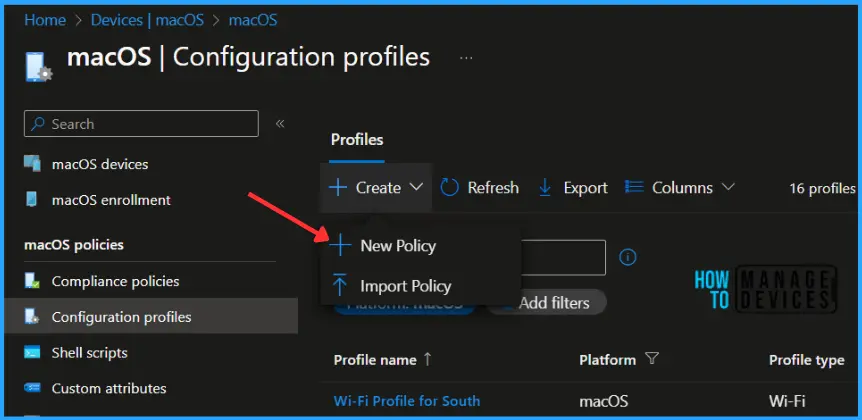 Disable Handoff on macOS to Prevent File Sharing using Intune Fig.1