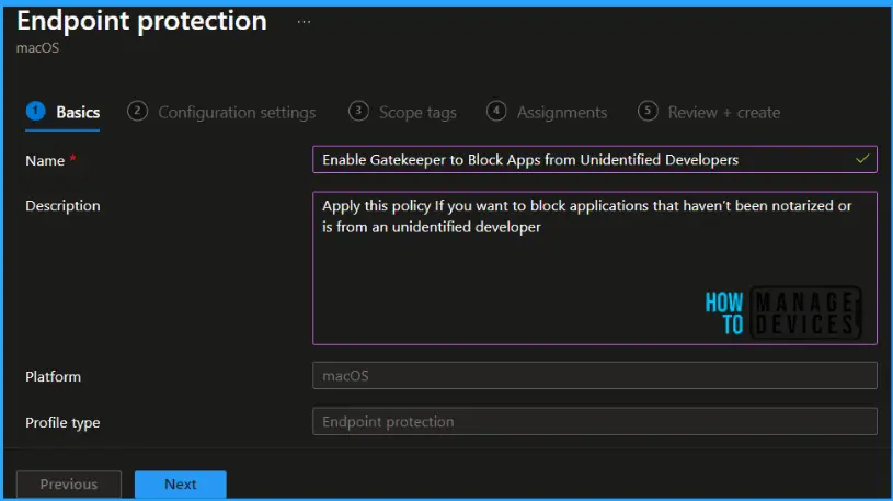 Enable Gatekeeper on macOS to Block Unidentified Developers Apps using Intune Fig.3
