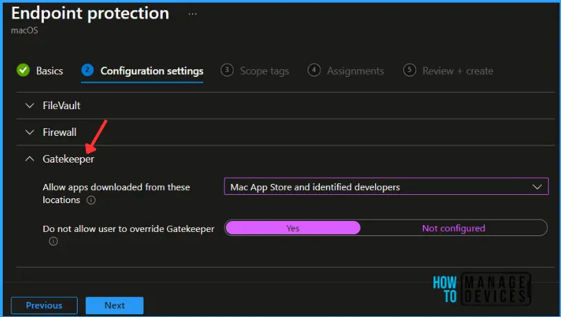 HTMD Newsletter 114 Summary from 6th to 10th November 2023 17 Enable Gatekeeper on macOS to Block Unidentified Developers Apps using Intune HTMD Newsletter 114 Fig. 16