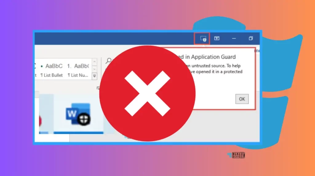 End of Defender Application Guard for Office Fig.0.1