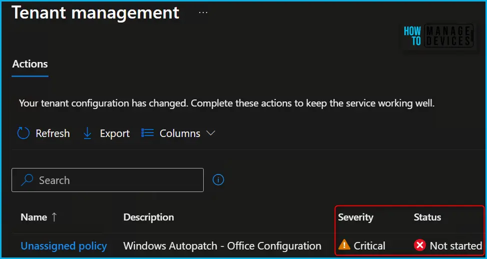 Fix Windows Autopatch Device Configuration Critical Alerts Fig.2