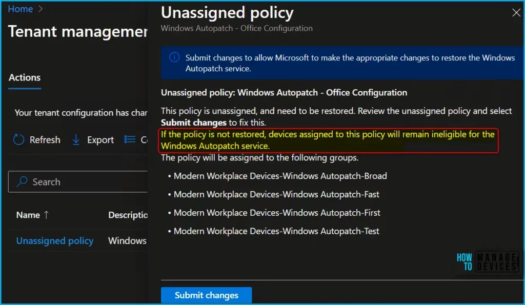 Fix Windows Autopatch Device Configuration Critical Alerts Fig.3