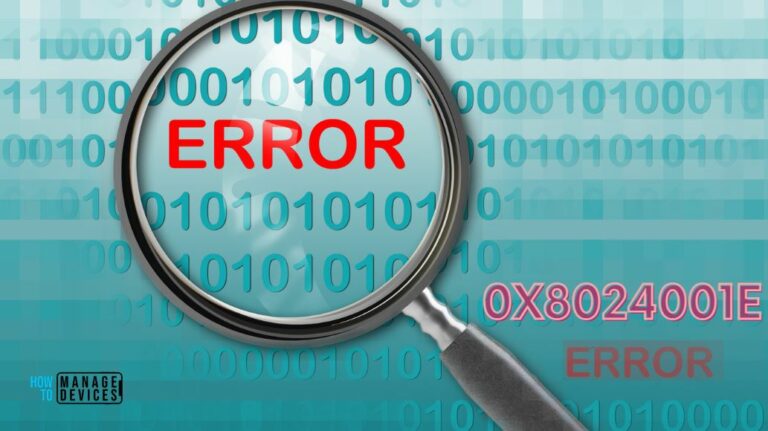 Fix Company Portal Installation Error 0x8024001E