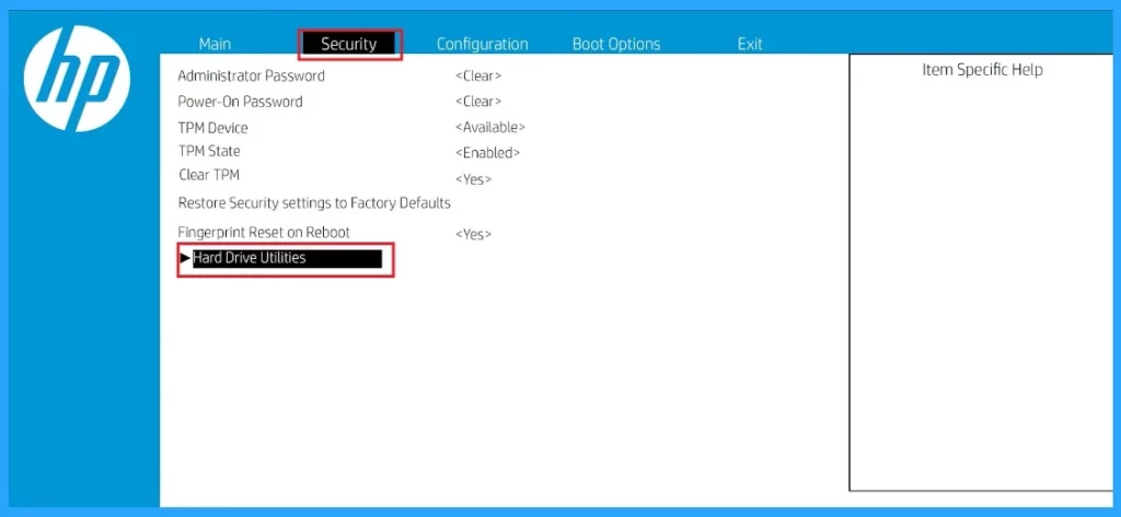 How to Securely Erase Data from HP Windows 11 Devices - Fig.2 - Creds to HP Support