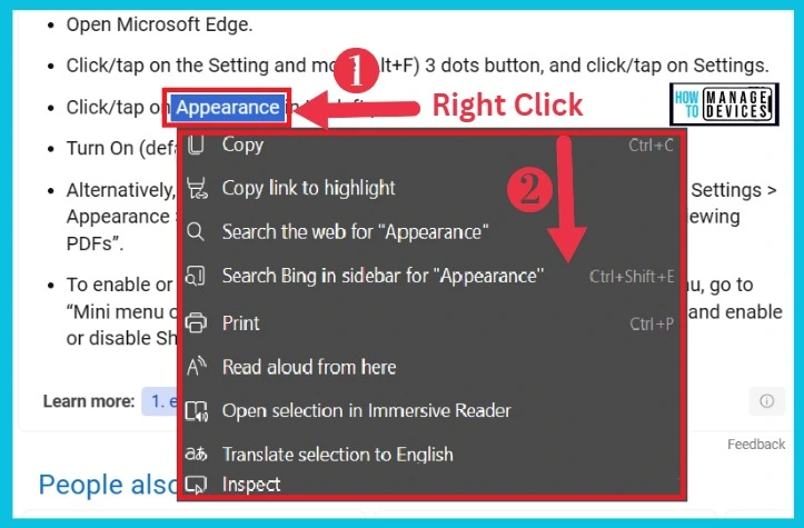 Enable Disable Smart Actions in Microsoft Edge - fig.6