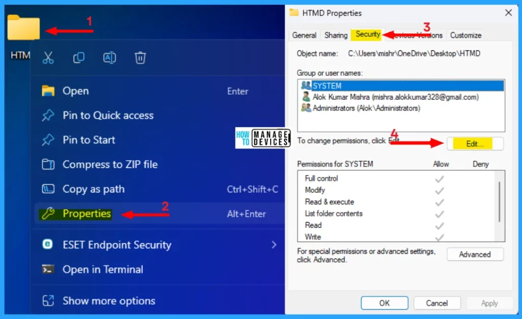 How to Give Read Write Permission Except Delete in Windows 11 - Fig.2