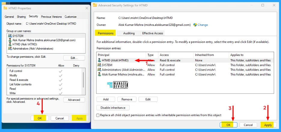 HTMD Newsletter 115 Summary from 13th to 17th November 2023 12 How to Grant Read Write Permission Except Delete in Windows 11 HTMD Newsletter 115 Fig. 11