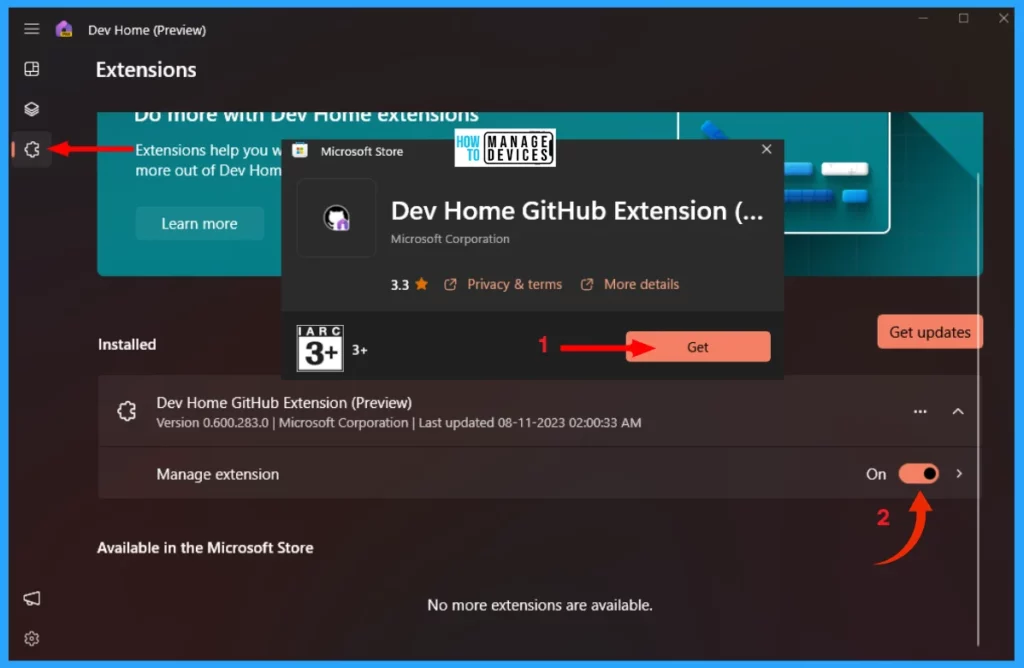 HTMD Newsletter 114 Summary from 6th to 10th November 2023 16 How to Use Dev Home in Windows 11 HTMD Newsletter 114 Fig. 15