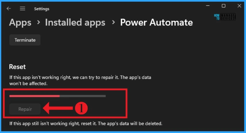 How to Repair Reset Power Automate in Windows - Fig.5