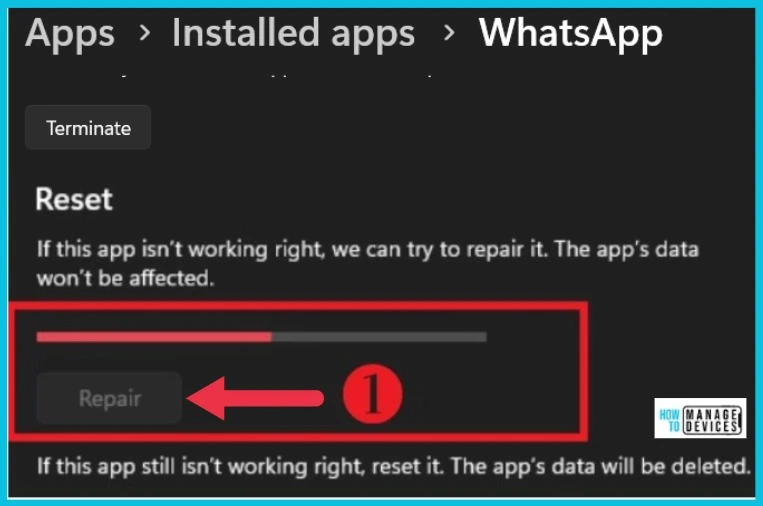 How to Repair Reset Whatsapp in Windows - Fig.5