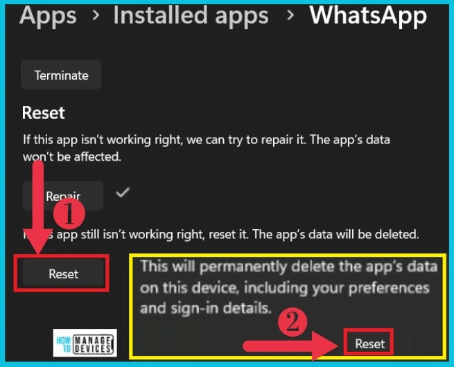 How to Repair Reset Whatsapp in Windows - Fig.6