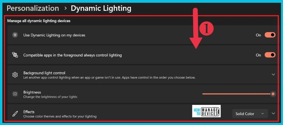 How to Enable and Use Dynamic Lighting on Windows 11 - Fig.3