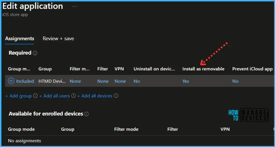 Prevent iOS Managed Apps Removable using Intune Fig.4