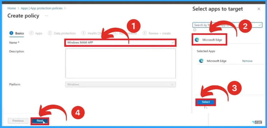 How to Create App Protection Policies for Windows MAM Devices - Fig.2 - Creds to Danniel Emerson Microsoft