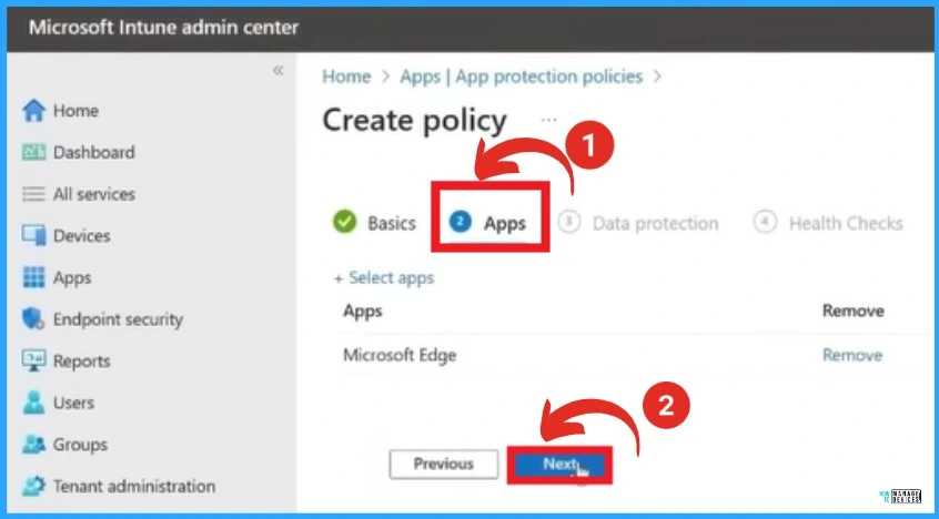 How to Create App Protection Policies for Windows MAM Devices - Fig.3 - Creds to Danniel Emerson Microsoft