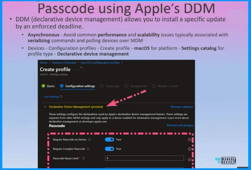 Configure Apple DDM Enabled Software Update and Passcode Policies in Intune - Fig.4