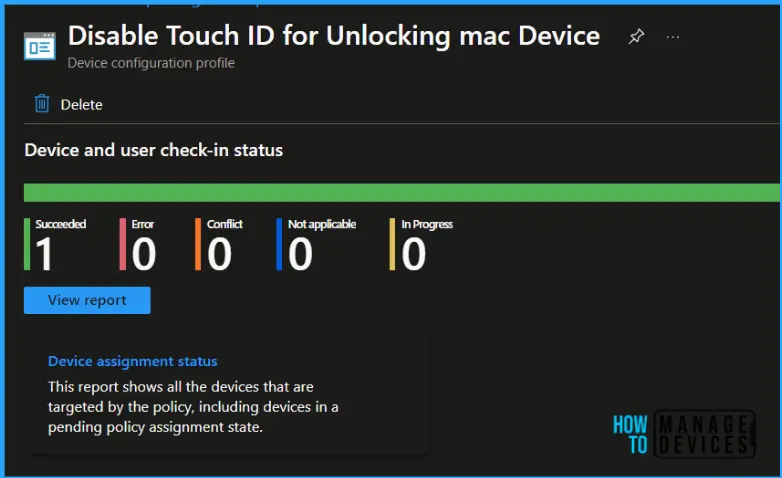 Intune Policy to Disable Touch ID for Unlocking mac Device Fig.7