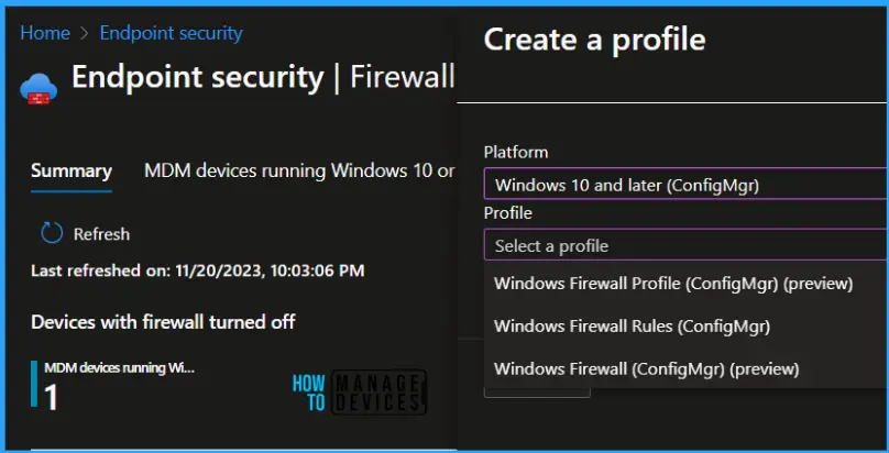 4 New Intune Windows Firewall Logging Configuration Policies Fig.1.1