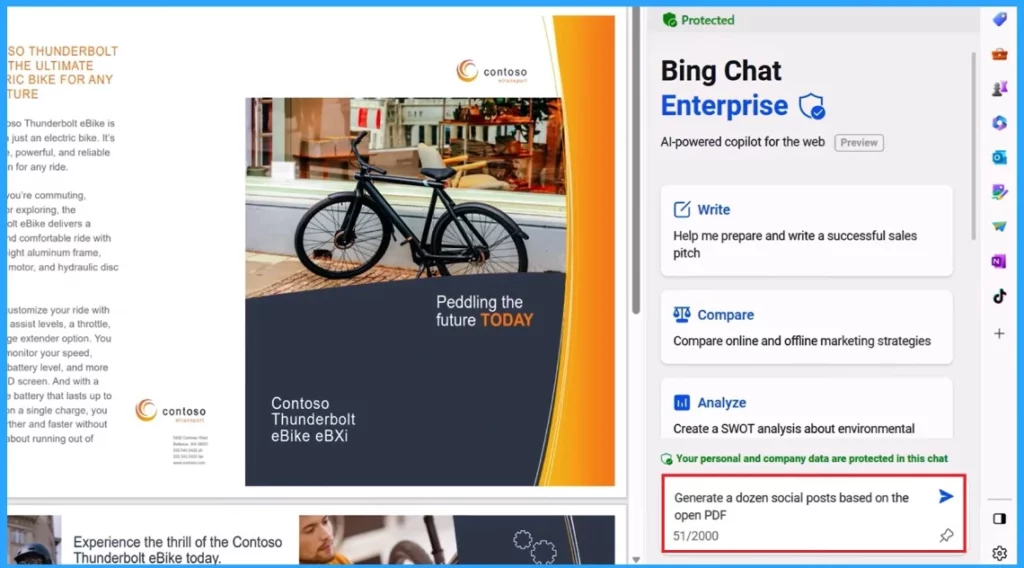 New Bing Chat Enterprise Experience and Data Protection - Fig.9 – Creds to MS