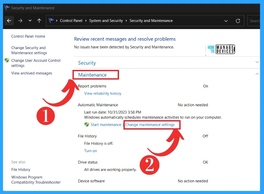 HTMD Newsletter 114 Summary from 6th to 10th November 2023 8 Find All Automatic Maintenance Tasks in Windows HTMD Newsletter 114 Fig. 7