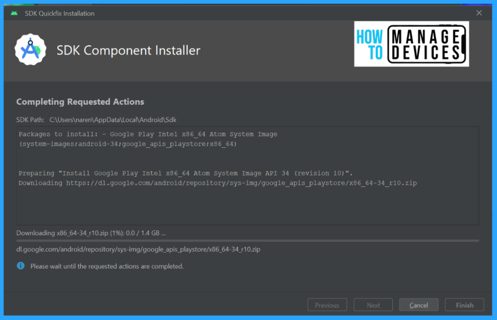 Setting up an Android Virtual Device for Intune Deployment Testing Fig: 20