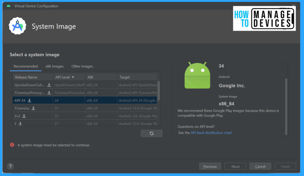 Setting up an Android Virtual Device for Intune Deployment Testing Fig: 19