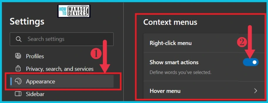 Enable Disable Smart Actions in Microsoft Edge - fig.3