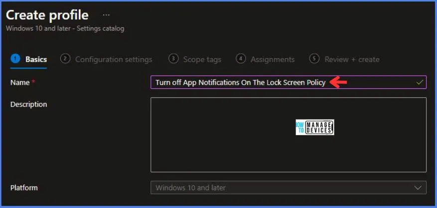 Turn off App Notifications On The Lock Screen Policy Using Intune Fig.3