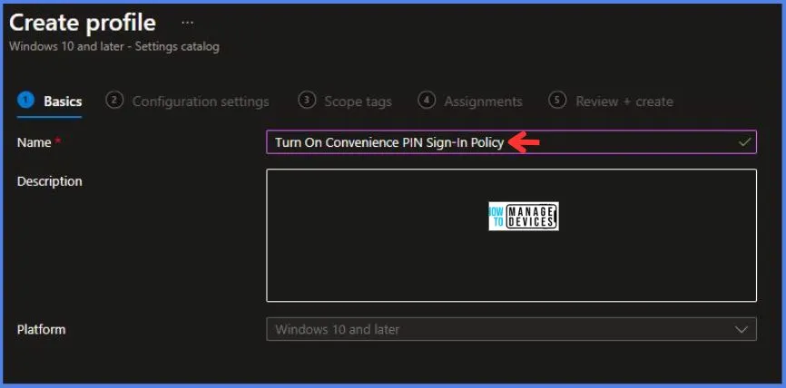 Turn On Convenience PIN Sign-In Policy Using Intune Fig.4