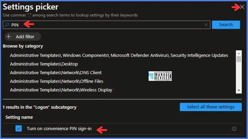 Turn On Convenience PIN Sign-In Policy Using Intune Fig.6