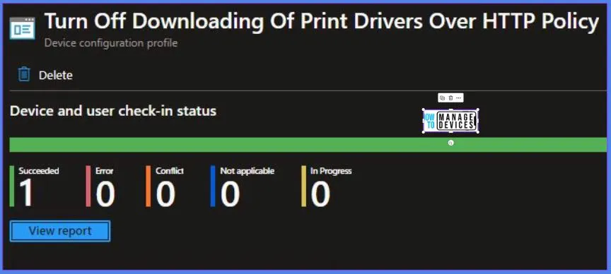 Policy To Turn Off Downloading Of Print Drivers Over HTTP Using Intune Fig.10