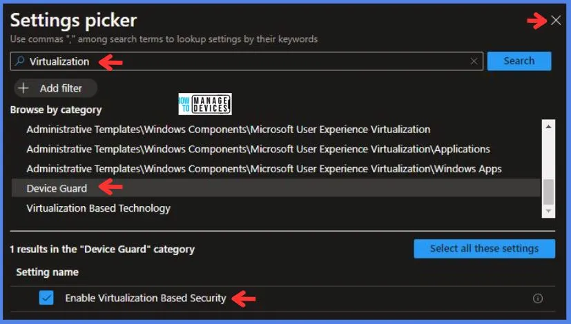 Turn On Virtualization Based Security Policy Using Intune Fig.6