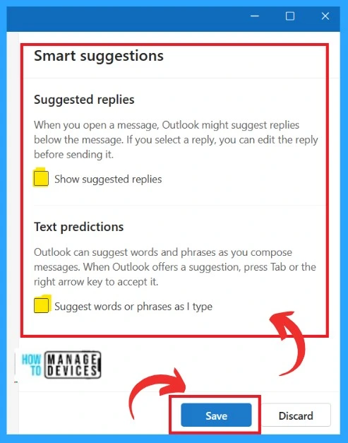 Turn On or Off Smart Suggestions in the New Outlook App on Windows - Fig.6