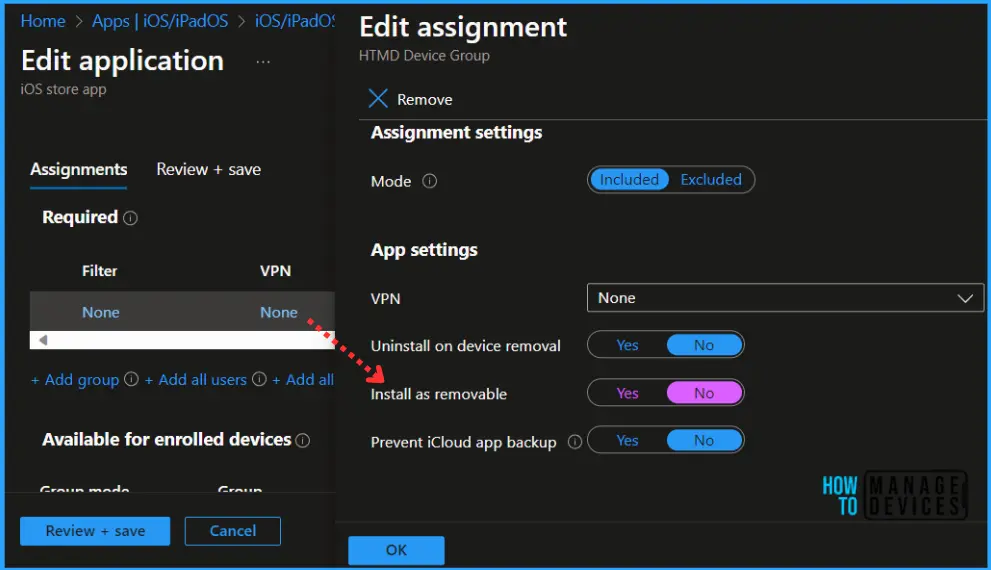 Prevent iOS Managed Apps Removable using Intune Fig.5