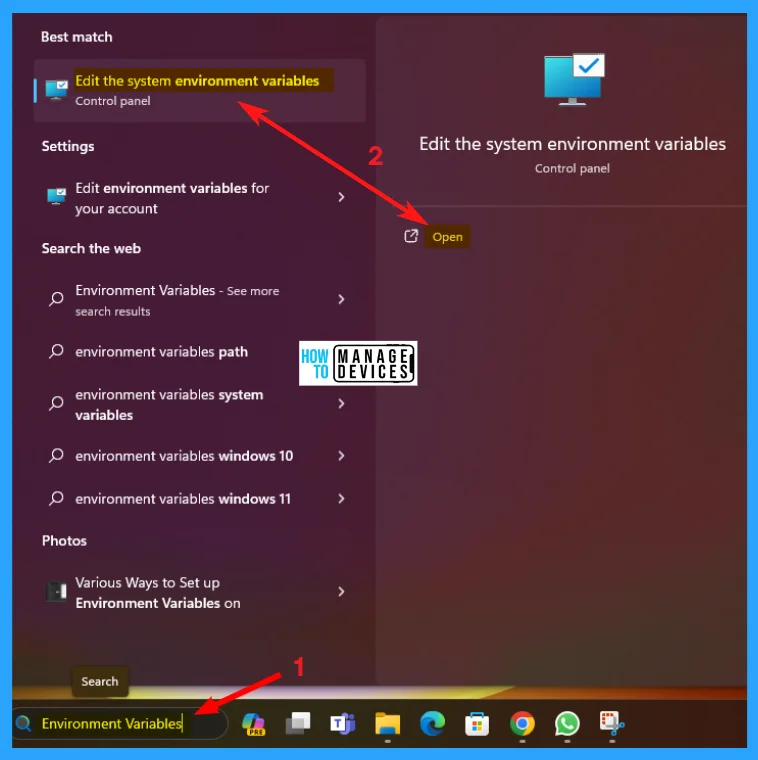 Various Ways to Set up Environment Variables on Windows 11 - Fig. 3