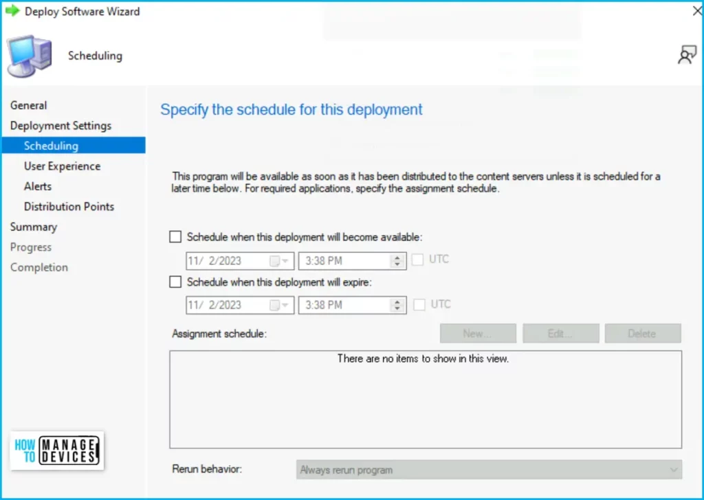 Schedule Deployment - Deploy Windows 11 23H2 using SCCM 